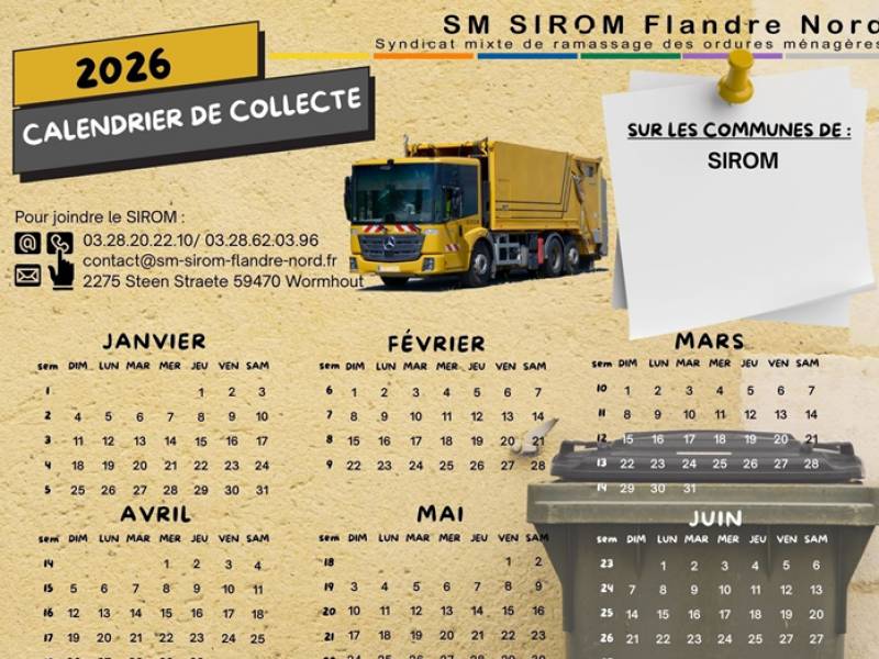 Les calendriers de collecte 2026 sont en ligne !